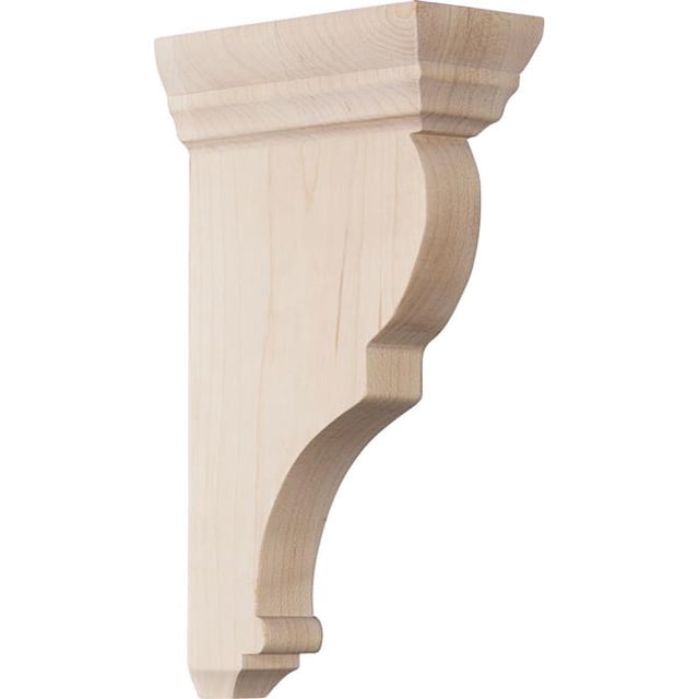 Ekena Millwork CORW02X04X08RJWA 2 x 4.5 x 8 in. Small Rojas Wood Corbel, Walnut