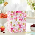 thumbnail image 2 of Hallmark Large Gift Bag (Gold Glitter and Pink Watercolor Dots), 2 of 7