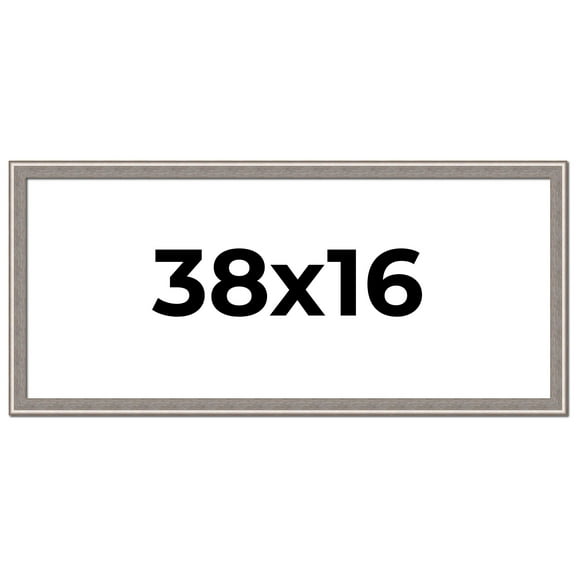 38x16 Frame Grey Real Wood Picture Frame Width 1.25 inches | Interior Frame Depth 0.5 inches | Hans