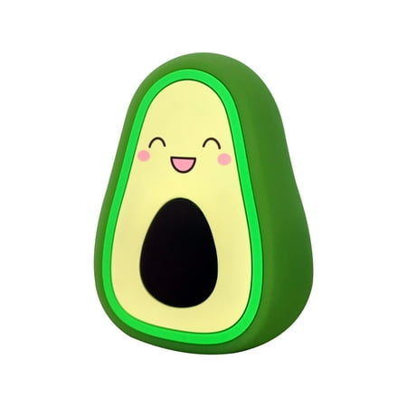 

1200mah Silicone Avocado Night Lamps 3 Light Colors Avocado Touch Lights Soft Comfortable Avocado Night Lights with Different Expressions for Bedroom Kids Babies