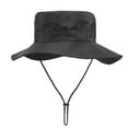thumbnail image 2 of Bunenne Womens Sun Hat Hiking Hat Bucket Hats for Men Mesh Fishing Bucket Summer Drying Hat Fashion Boonie Hat Sun Baseball Caps Sun Hats for Men Fishing Hat Boonie Hats Safari Hats Black One Size, 2 of 2