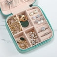 thumbnail image 4 of HHBEAUTY Mini Jewelry Travel Case, Small Travel Portable Display Storage Box, Mini Storage Organizer For Rings Earrings Necklaces Gifts （Red）, 4 of 7