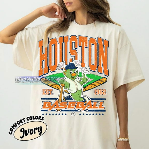 Comfort Colors Houston Classic T-Shirt, Classic Baseball Mascot Shirt