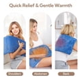thumbnail image 4 of SUNNY HEAT Electric Heating Pad 12x24 inches, Soft Flannel, Targeted Muscle Pain Relief, 5 Heat Settings with Auto Shut off, Haze Blue (1 Piece), 4 of 5