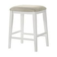 thumbnail image 4 of Xukmct 25.5" Upholstered Backless Bar Stool Bar Chair for Home, Bar, Dining Room, White, 4 of 5