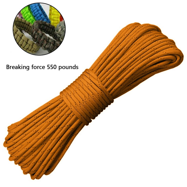 Nylon Braided Rope, 30m Rope Polyester Parachute Cord Camping