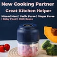 thumbnail image 2 of Cordless Multifunctional Mini Electric Garlic Chopper, Mini Electric Food Chopper, 4 Blades Wireless Food Processor for Garlic, Onion, Ginger, Chili, Vegetable, Meat, Nuts, Spices, Fruit, 2 of 8