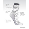 thumbnail image 3 of Memoi Women's Nothing But Net Fishnet Anklet Socks - Womens - Female, One Size, Dove Gray, 3 of 12