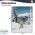 thumbnail image 4 of Stupell Industries Farmhouse Downhill Skier on Mountain White Framed Giclee Art, 11 x 14, by The Prints Vibe, 4 of 8