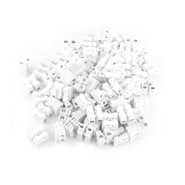 100pcs 2 Pin Push Quick Wire Cable Connector White Wiring Terminal, Spring Loaded Electrical Connectors for Lighting Electrical and Automotive Wiring Electricity