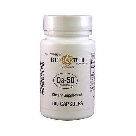 Bio Foods 30 Caps - Bio-Tech D3-50 50,000 Iu 100 Caps