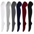 thumbnail image 6 of JUNTEX Women Dance Thigh High Stockings Solid Color Extra Long Warm Over Knee Socks, 6 of 19