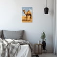 thumbnail image 3 of ZHONGYUTONG Camel Canvas Wall Art Desert Animal Pictures Wildlife Painting Country Farm Poster for Kitchen Living Room Decor Framed (12.00" x 18.00"), 3 of 5
