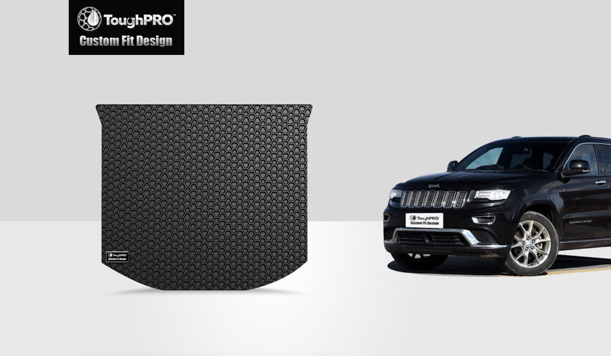 Winunite Rear Trunk Liner Cargo Mat Compatible with 2011-2021 Jeep Grand Cherokee Custom-fit Black Cargo Liner All Weather Protection Slush Floor Trunk Mat