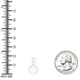 thumbnail image 2 of 925 Sterling Silver Womens Baguette Round Cubic-Zirconia Fashion Charm Pendant, 2 of 2