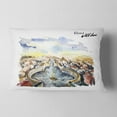 thumbnail image 2 of Designart Rome Hand drawn Illustration - Cityscape Painting Throw Pillow - 12x20, 2 of 5