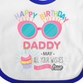 thumbnail image 4 of Inktastic Happy Birthday Daddy Boys or Girls Baby Bib, 4 of 4