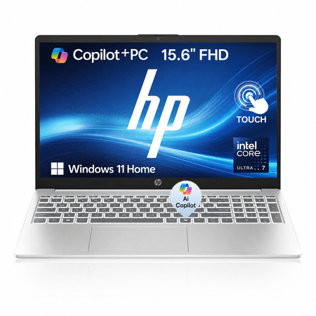 HP Essential 15.6" FHD Touchscreen Laptop, Intel Core Ultra 7 155H, 16GB DDR5, 1TB SSD, Windows 11 Home