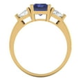 thumbnail image 4 of Three-Stone Engagement Ring for Women - 2.82ct Simulated Tanzanite in 14K Yellow Gold Promise Ring, 4 of 6