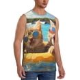 thumbnail image 2 of Daiia Sunglasses Beach Kittens Printed Men's Tank Tops,Casual Soft Sleeveless Gym Muscle Shirts Bodybuilding Tee-3X-Large, 2 of 8