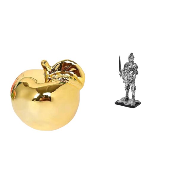 Estatua decorativa,Escultura de frutas para decoración del hogar para escritorio interior.,Figura de escritorio,Estatua de caballero,arte,artesanía,coleccionable,escritorio,oficina,Figura
