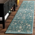 thumbnail image 3 of SAFAVIEH Evoke Horatio Traditional Floral Area Rug, Turquoise/Beige, 8' x 10', 3 of 5
