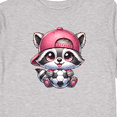 thumbnail image 4 of Inktastic Soccer Raccoon Girls Long Sleeve Toddler T-Shirt, 4 of 5