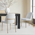 thumbnail image 4 of CHITA Modern Dining Chairs Set of 3 Metal Legs Dining Chair, Fabric in Cloud(Multi-colored), 4 of 8