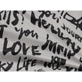 thumbnail image 5 of oneOone Rayon Gray Fabric Text Craft Projects Decor Fabric Printed By The Yard 56 Inch Wide-M4, 5 of 5