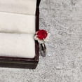 thumbnail image 5 of Ruby Ring, Solid 925 Sterling Silver, Womens Ring, Natural Ruby, July Birthstone, Christmas, Thanksgiving, Tiny Dainty Ring, CZ Ring, Handmade, Statement Jewelry, Wedding, Anniversary Gift, 5 of 9