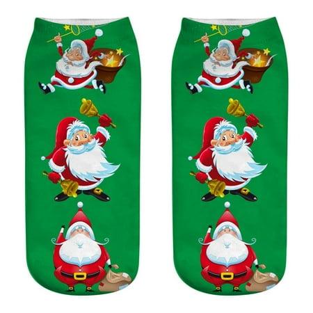 

6 pairs * Unisex Christmas Funny 3D Fashion Printed Casual Socks Cute Low Cut Ankle Socks fuzzy socks for women