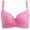 Watermelon Red, variant on Penkiiy Women Bras Women's Four-breasted Steel Ring Charcoal Thin Bra, Sexy Underwear Hot Pink Bras