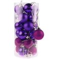 thumbnail image 4 of 24Pcs Christmas Tree Balls Decorations Shatterproof Thanksgiving Wedding Parties Mini Tree Decor Ornaments (24pcs/1Box, Purple), 4 of 7