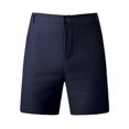 thumbnail image 5 of Men's 7 Inch Inseam Shorts, Lightweight Quick-Dry Flat Front Casual Shorts with Pockets, Pure Color Golf Business Outdoor Loose Fit Summer Shorts for Men Navy XXXL, 5 of 10