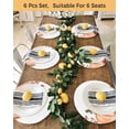 thumbnail image 4 of 13 Inch Round Placemats Set of 6, Orange Fall Pumpkins Non Slip Heat Insulation PP Table Mats, Thanksgiving Maple Leaf Botanical Washable Place Mats for Kitchen Dining Party Table Decor, 4 of 7