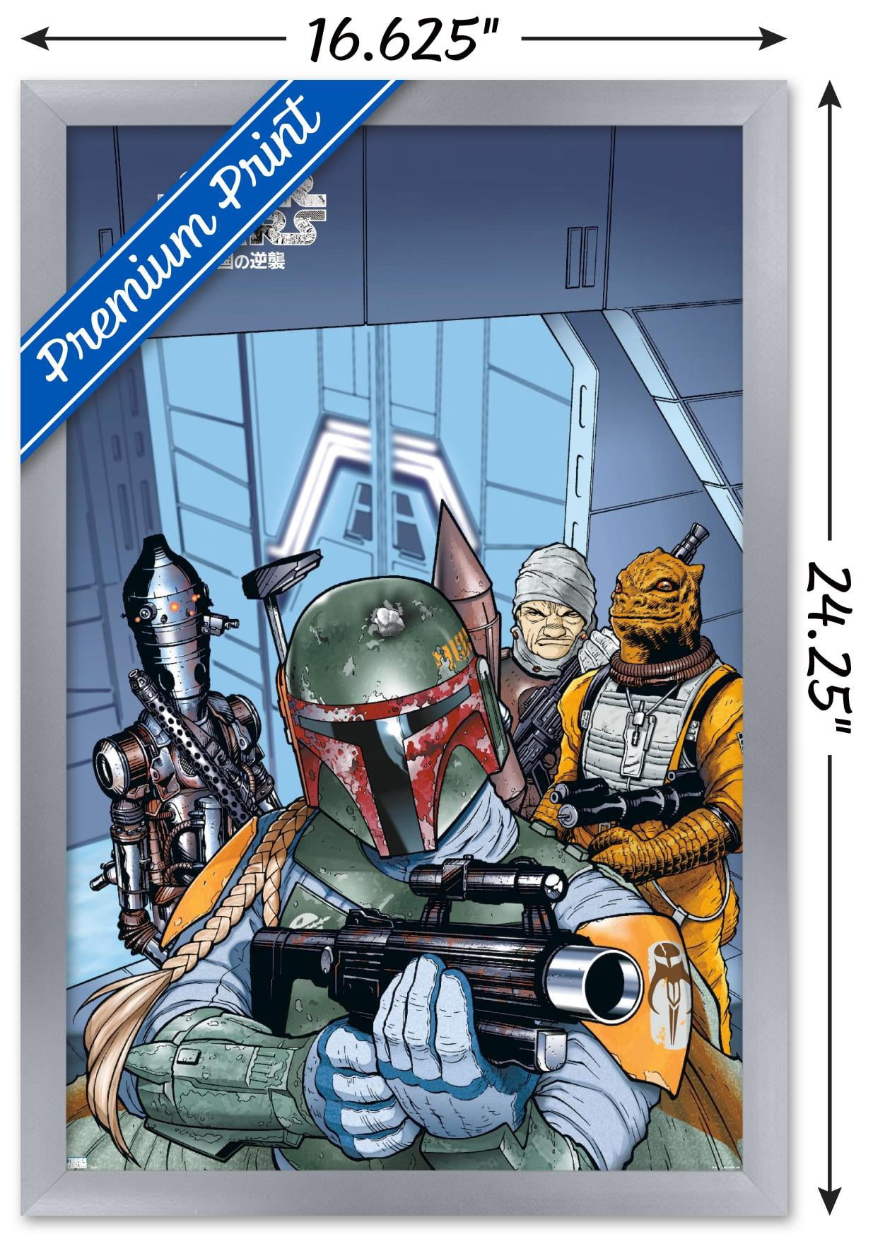 Star Wars: Manga Madness - Bounty Hunters Wall Poster, 14.725" x 22.375" Framed