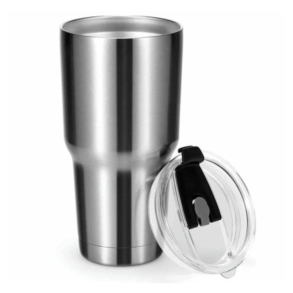 Canddidliike 30oz Tumbler Cup Double Wall Vacuum Insulated Mug with Lid, 304 Stainless Steel Tumbler Cup with Double Wall Vacuum Insulation Design, Steel Tumbler Cup for Various Occasions, Silver