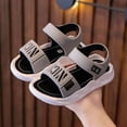 thumbnail image 2 of TOWED22 Boys Water Sandals Outdoor Hiking Adjustable Strap Sport Sandals(Grey,11.5), 2 of 5