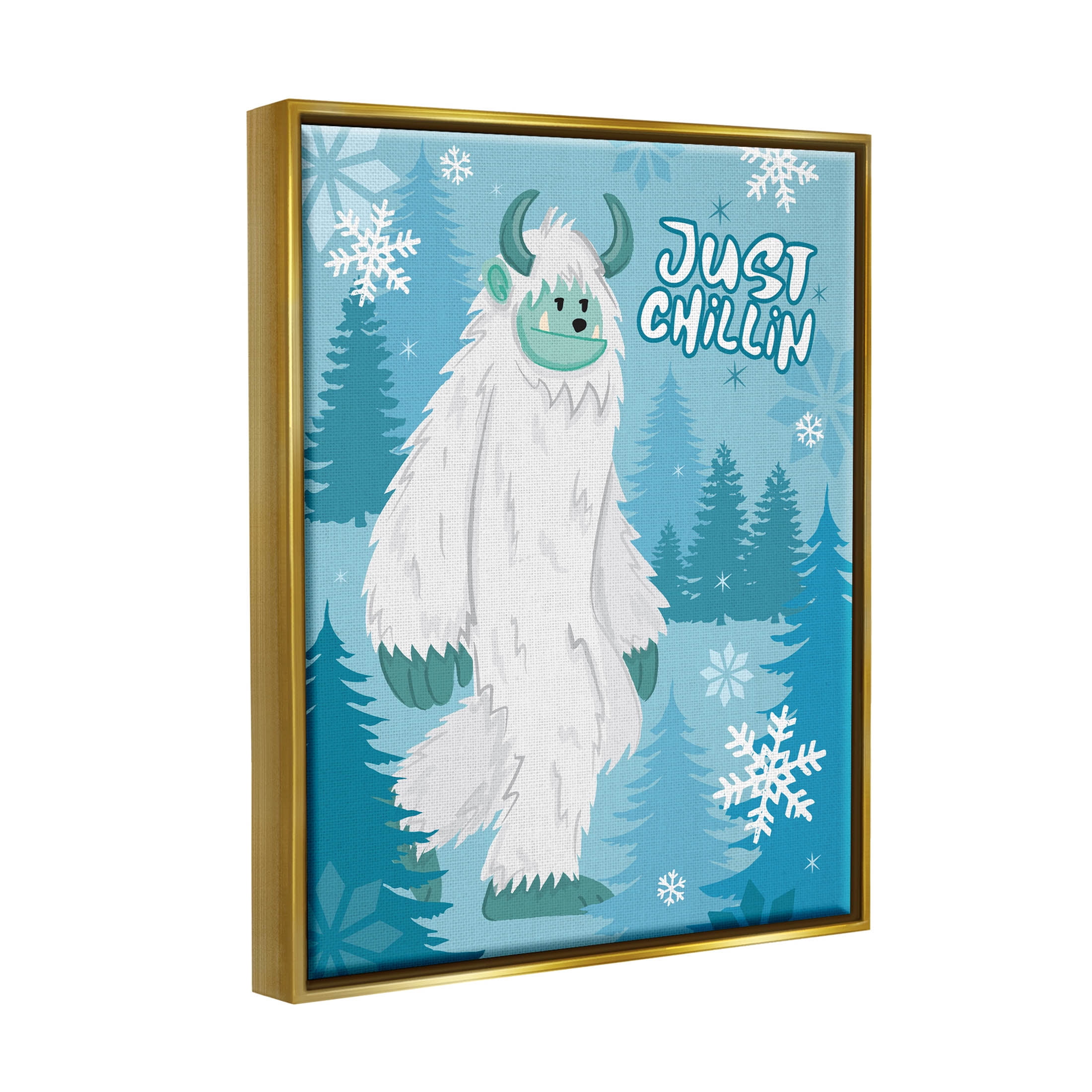 Free Shipping! Stupell Industries Just Chillin Yeti Winter Holiday