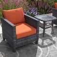 thumbnail image 4 of Ovios 3 Pieces Outdoor Patio Furniture All-Weather Bistro Set with Coffee Table and Wicker Chairs for Garden Balcony Backyard Yard, 4 of 7