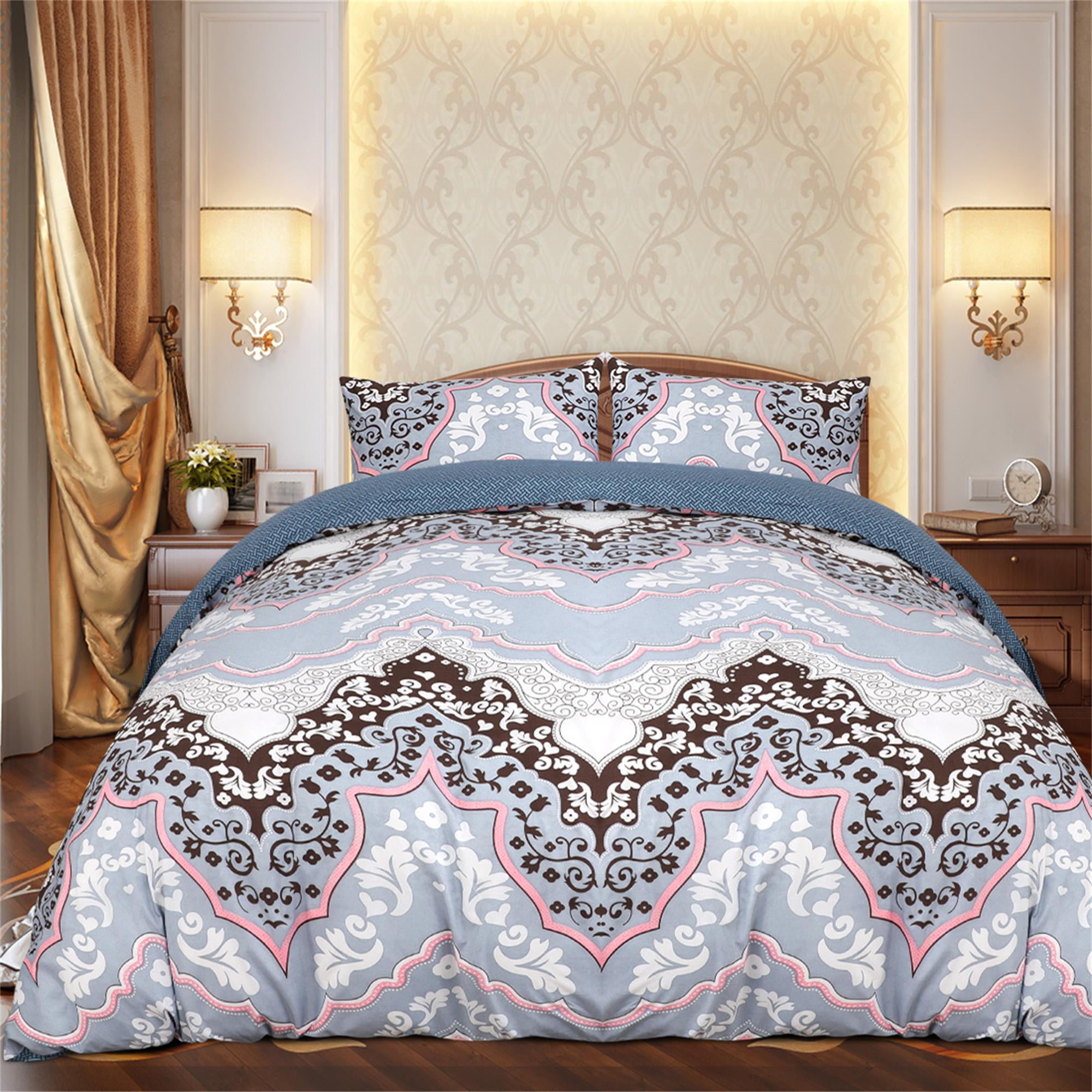 Details about / 100/% Cotton Floral Printed Home Dressing Bedsheet Bedspread Throw 2 Pillow Case