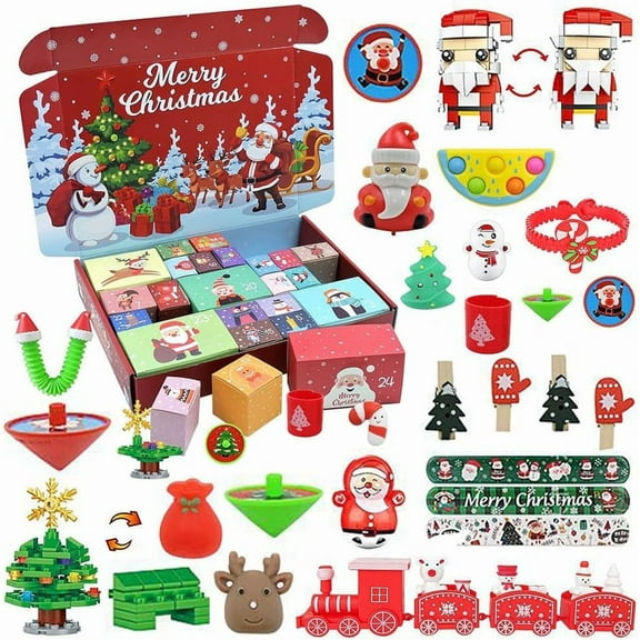 Fidget Advent Calendar 2025-24 Days Countdown Surprise Box Christmas Advent Calendar 2025 - Kids Sensory Fidget Toys, Stress Relief Toys Pack Set for Surprise