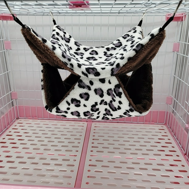 Hamaca Cálida Para Mascotas, Estampado De Leopardo, Cómoda Ardilla, Hamaca De Doble Capa, Planeador Para Mi Vecino Totoro Para Oso Dorado Para Hámster