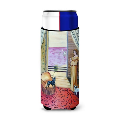 

Caroline s Treasures 7128MUK French Bulldog and lady Ultra Hugger for slim cans Slim Can multicolor