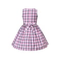 thumbnail image 2 of Girls Dress White Red Check Plaid Sweet Vintage Classic Puffy Sleeveless 6 Years, 2 of 7