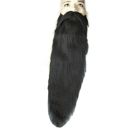 Morris Costumes LW123BK Hillbilly Beard Long Black Wig
