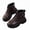 Brown, variant on Viluyesy Girls Faux Leather Combat Ankle Boots, Lace Up Side Zipper, Back Bow Decor, Rugged Lug Sole Outdoor Booties Brown Size 1.5 Big Kids