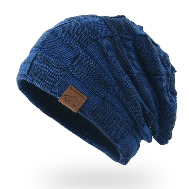 2 Slouchy Beanies for Men Winter Hats 