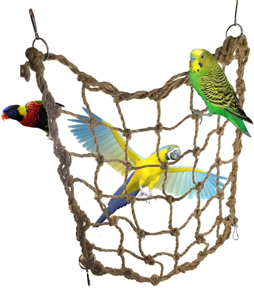 New Rope Net Swing Ladder Pet Parrot Birds Play Climbing HammockActivity Toys. 