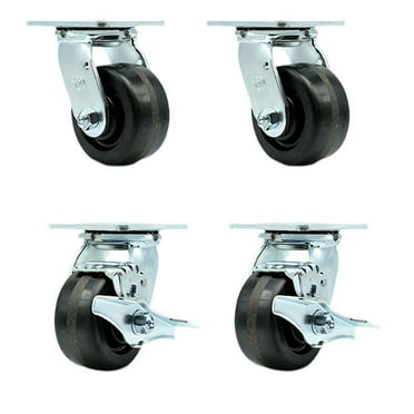Tool Box Caster Wheel Set – 4 Inch Phenolic Swivel Casters – SCC